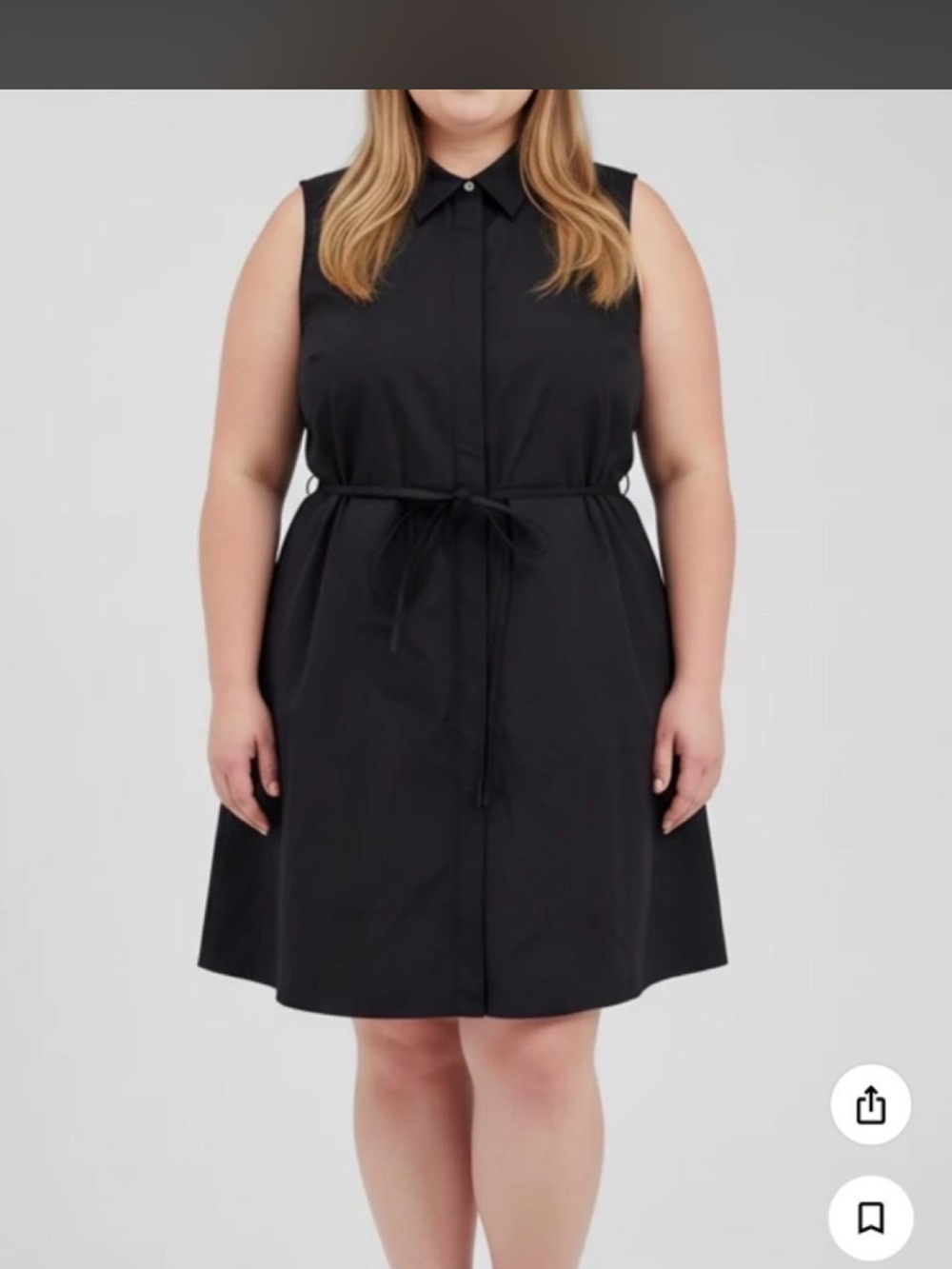 Prologue Charcoal Gray Sleeveless Zip-Front Drawstring Mini Dress